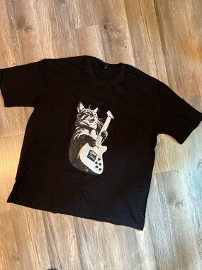 Rockin’ Kitty Playing Guitar Shirt
